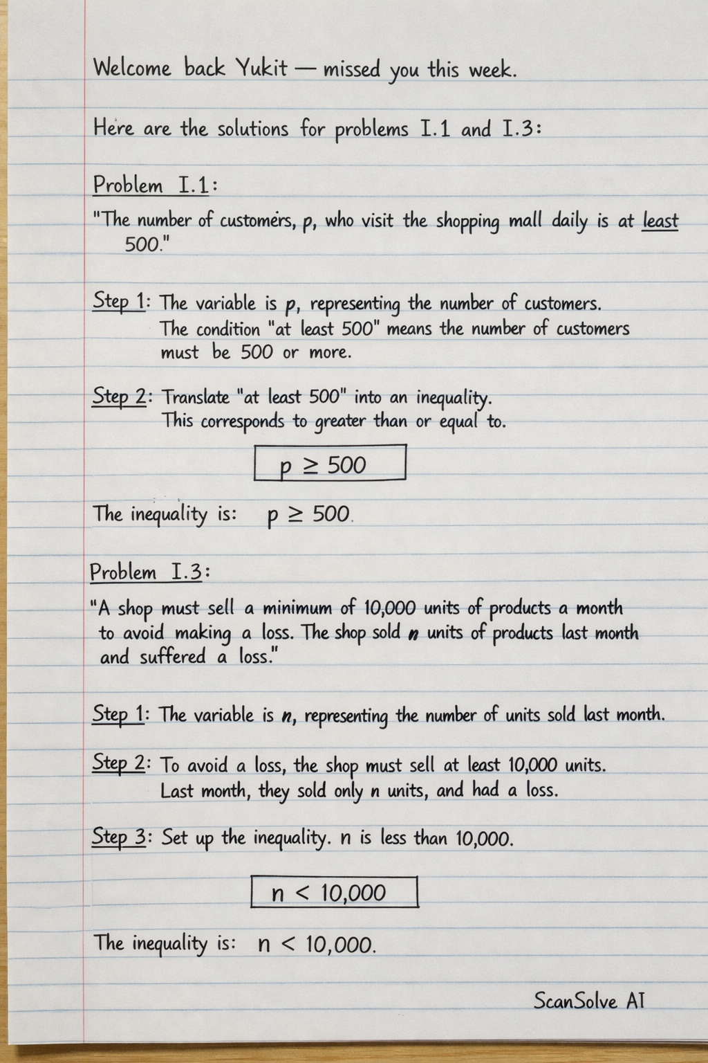 Handwritten step-by-step solution preview