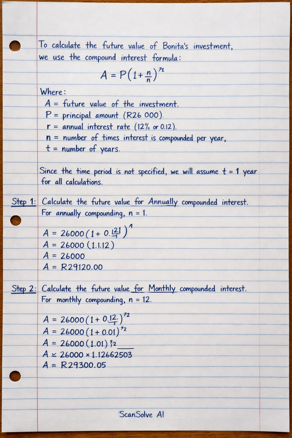 Handwritten step-by-step solution preview