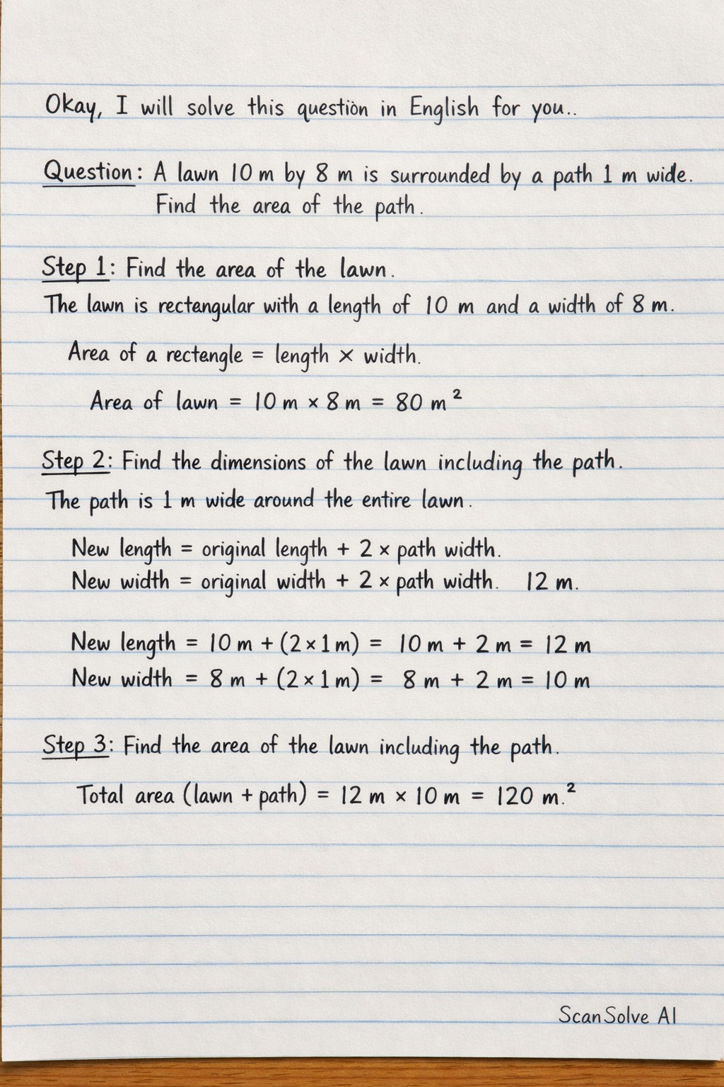 Handwritten step-by-step solution preview