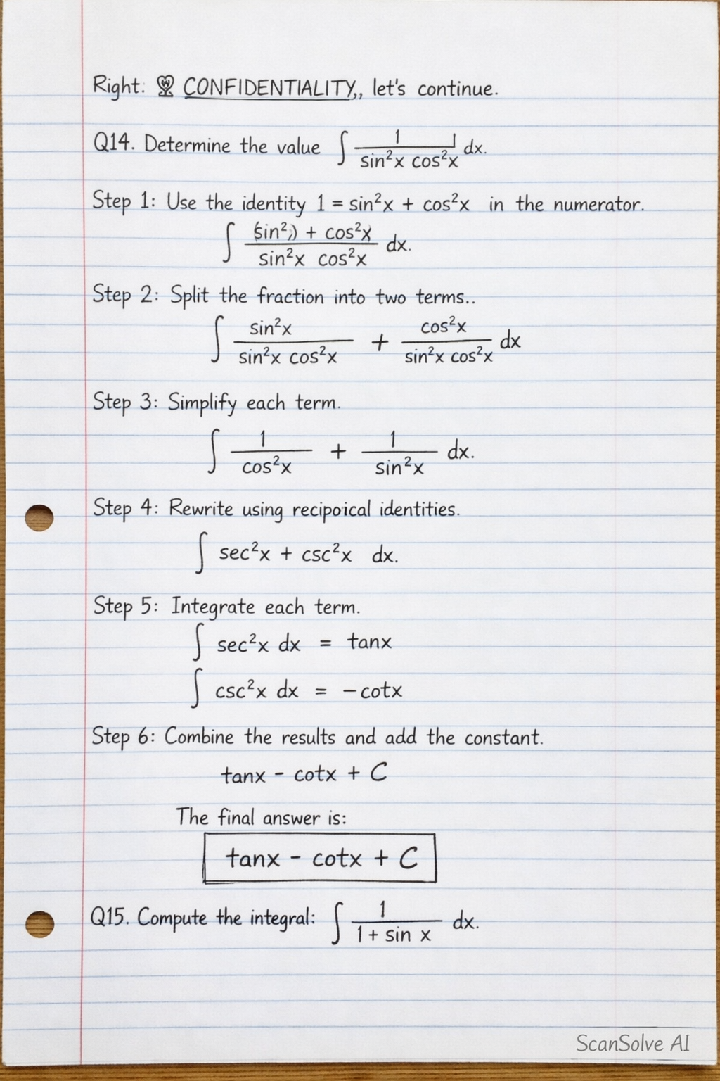 Handwritten step-by-step solution preview