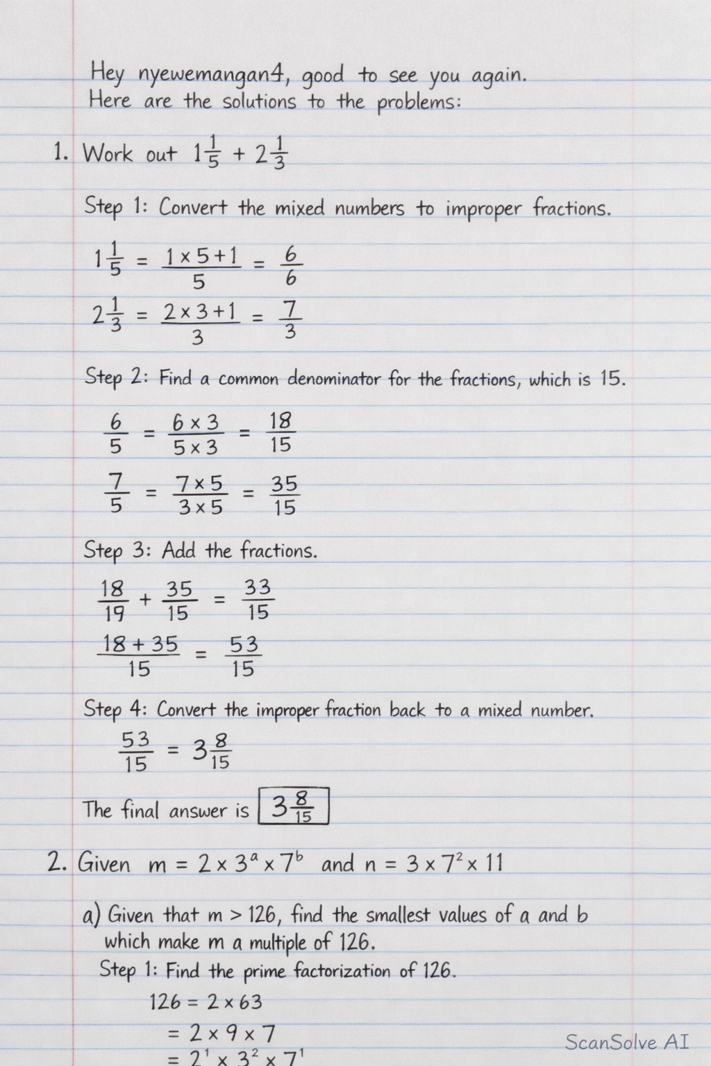 Handwritten step-by-step solution preview