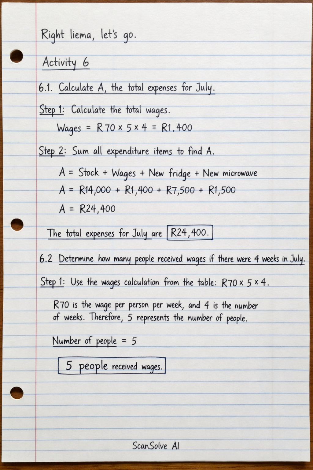 Handwritten step-by-step solution preview