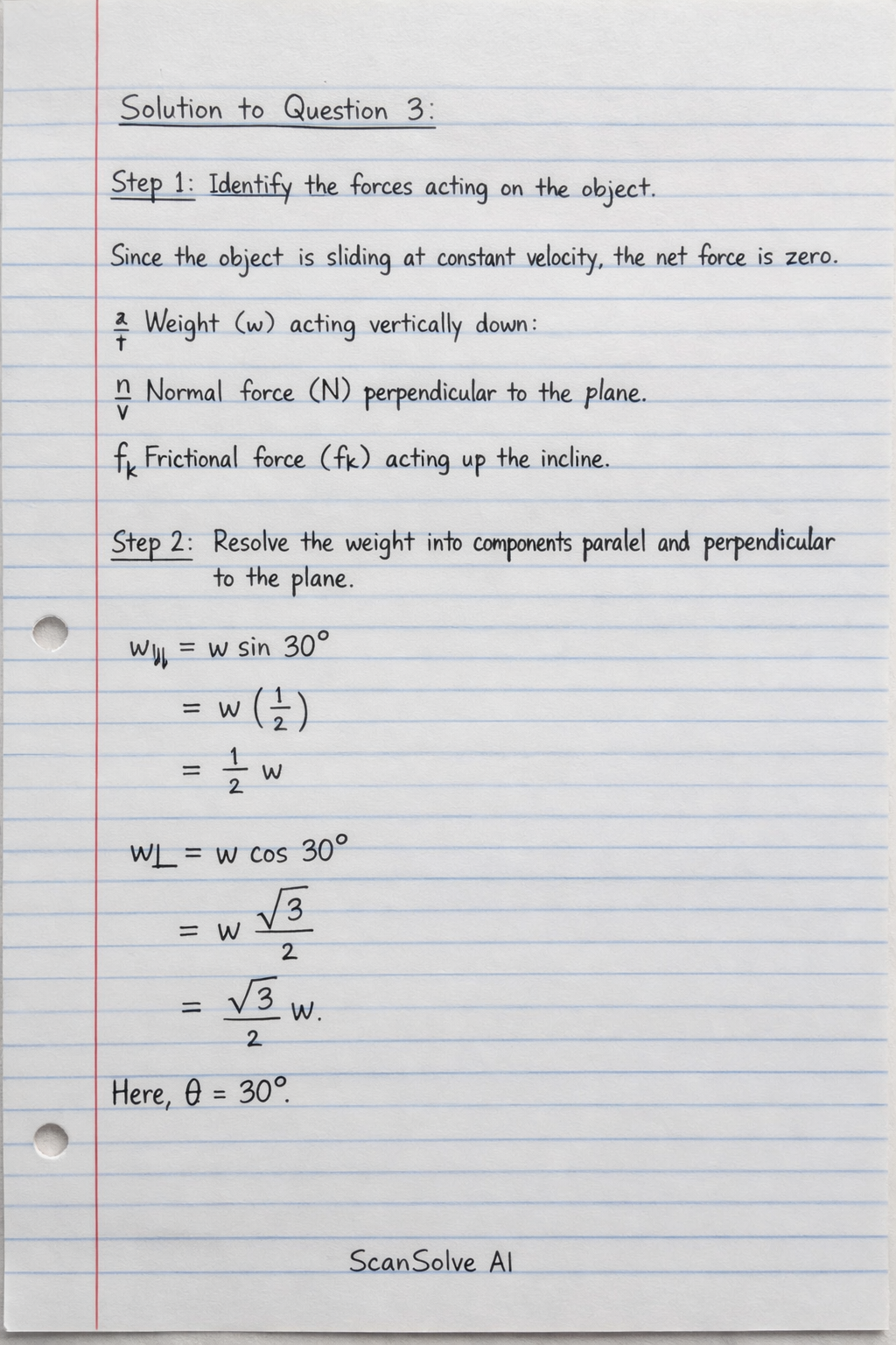 Handwritten step-by-step solution preview