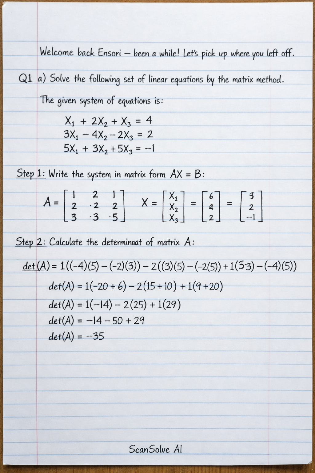 Handwritten step-by-step solution preview