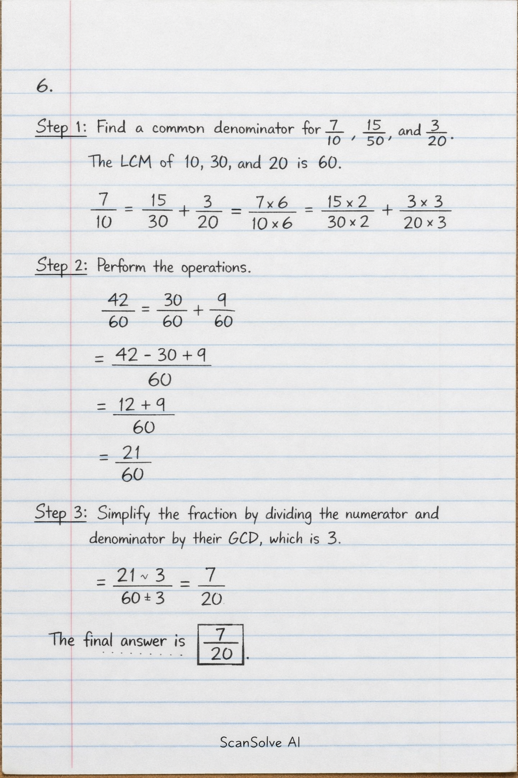 Handwritten step-by-step solution preview