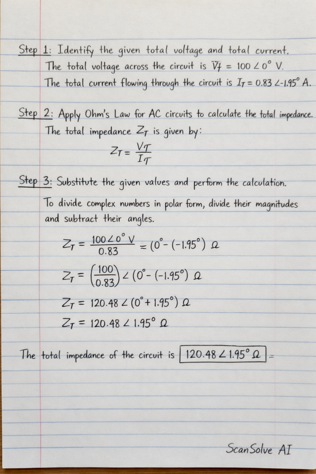 Handwritten step-by-step solution preview