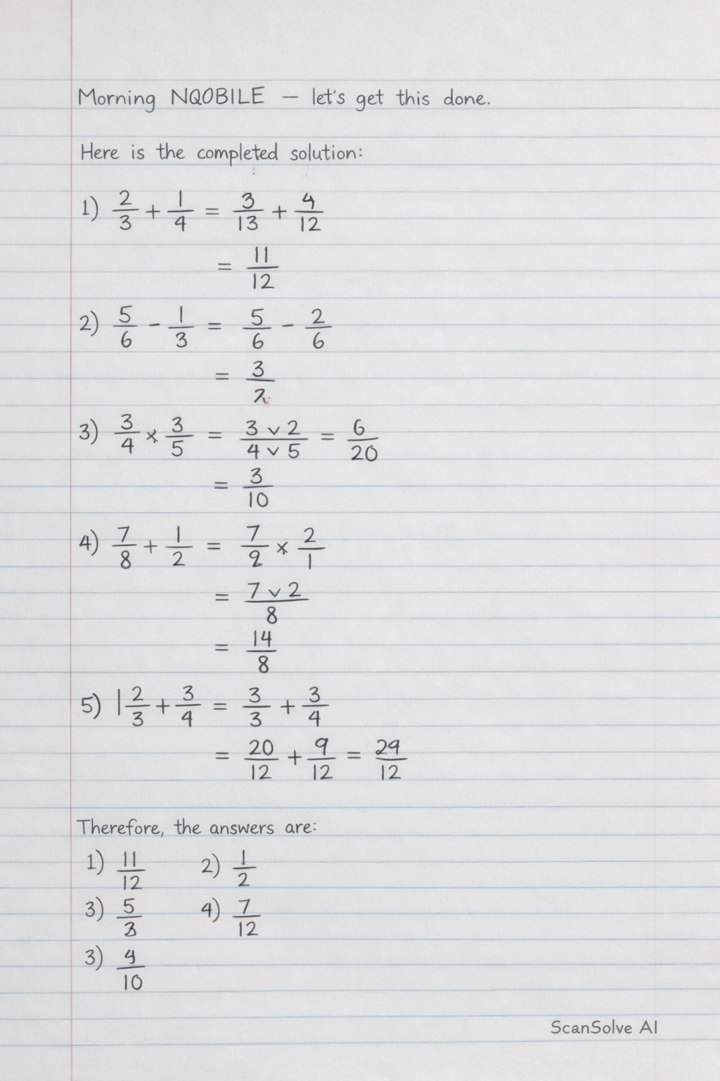 Handwritten step-by-step solution preview