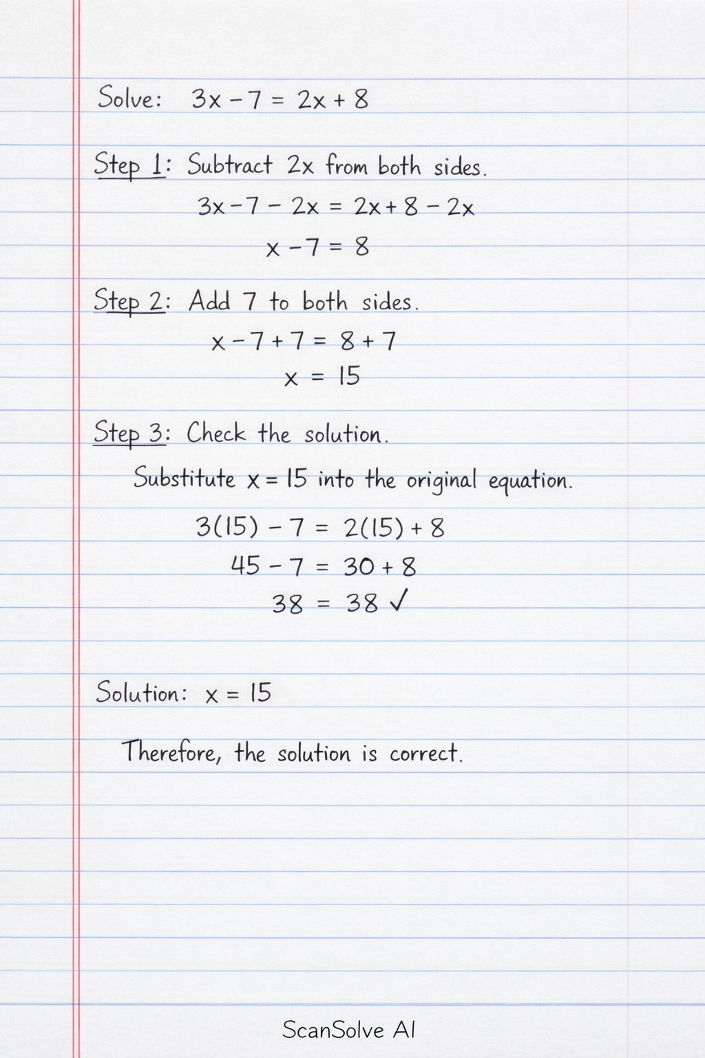 Handwritten step-by-step solution preview