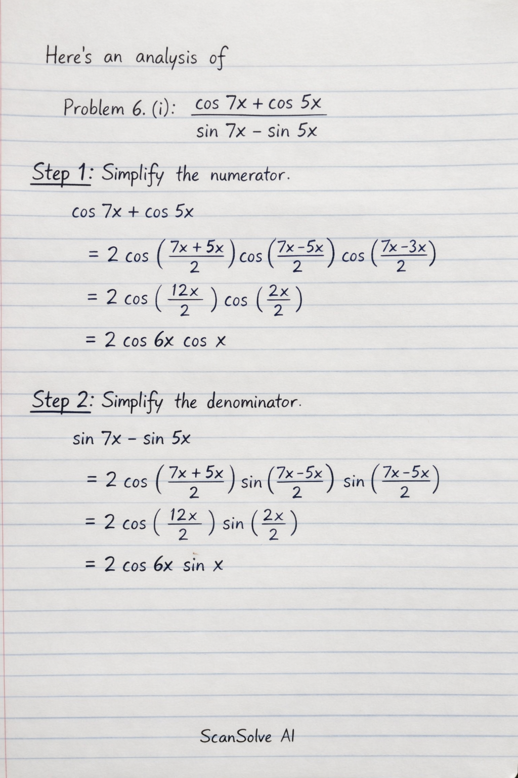 Handwritten step-by-step solution preview