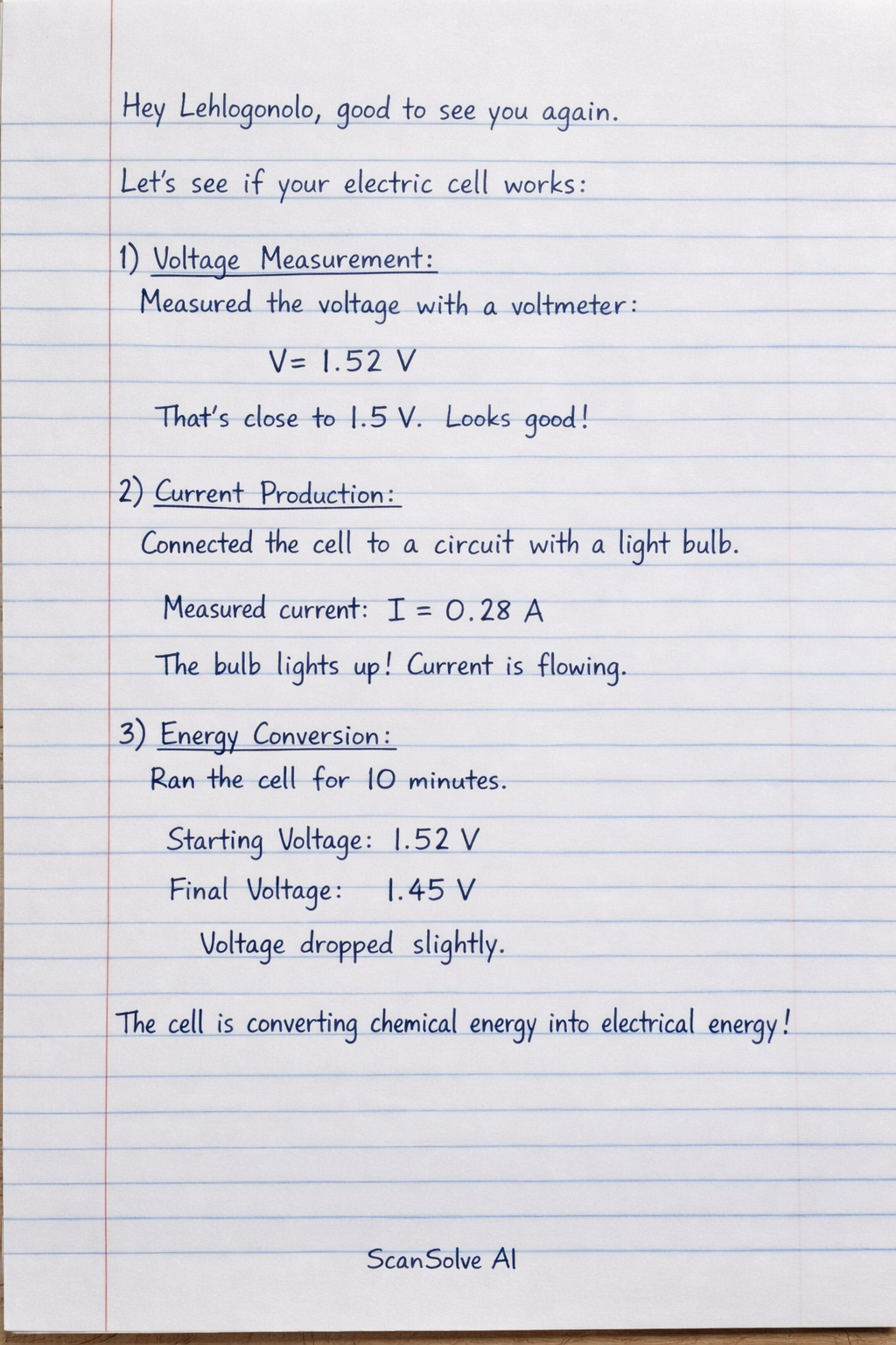 Handwritten step-by-step solution preview
