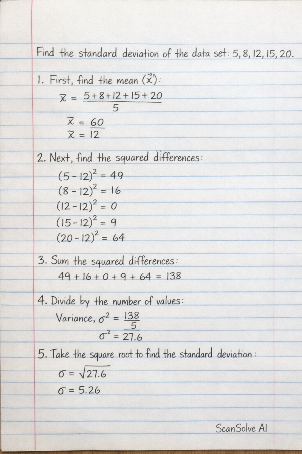 Handwritten step-by-step solution preview