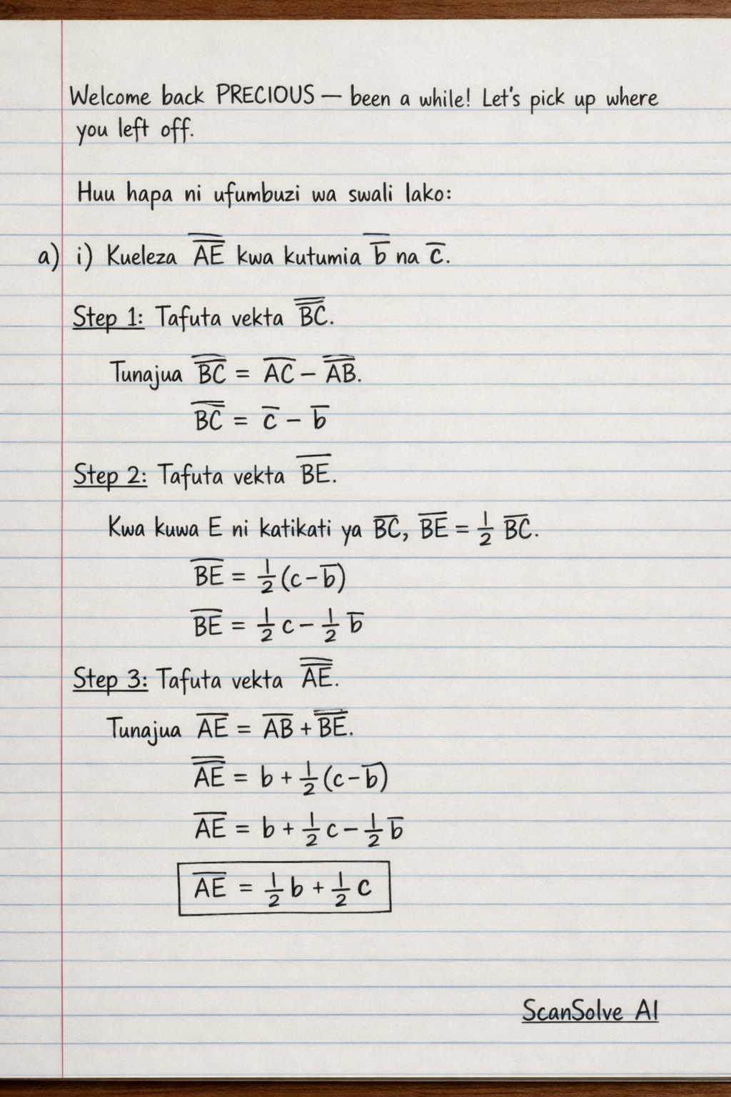 Handwritten step-by-step solution preview