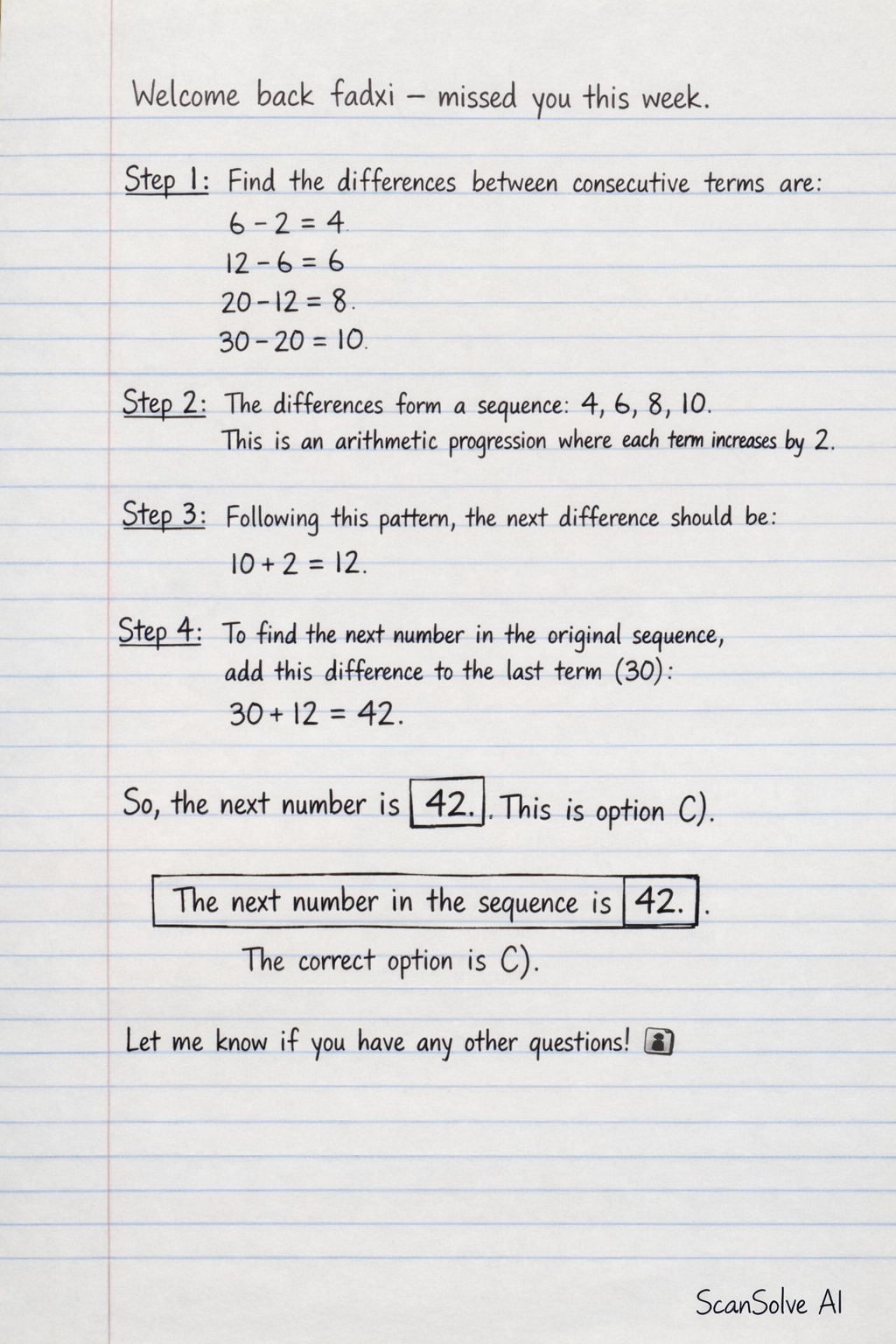 Handwritten step-by-step solution preview