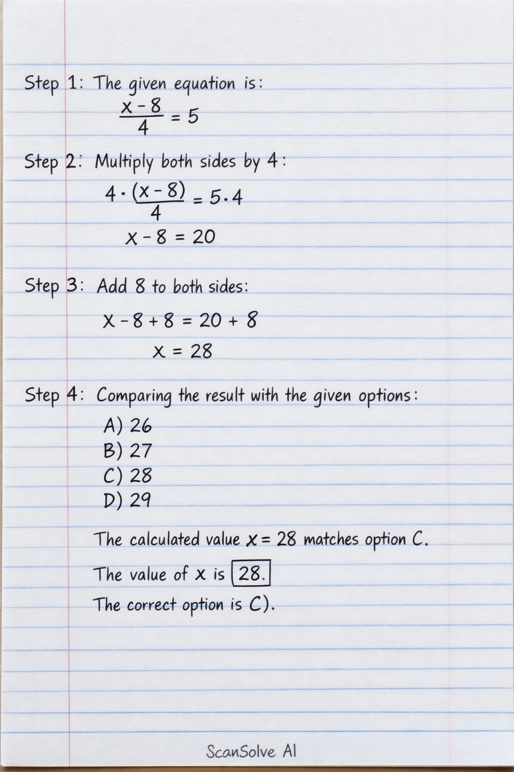 Handwritten step-by-step solution preview