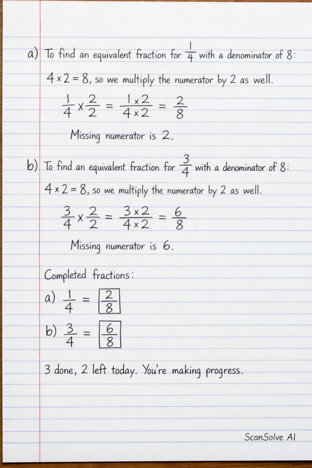Handwritten step-by-step solution preview