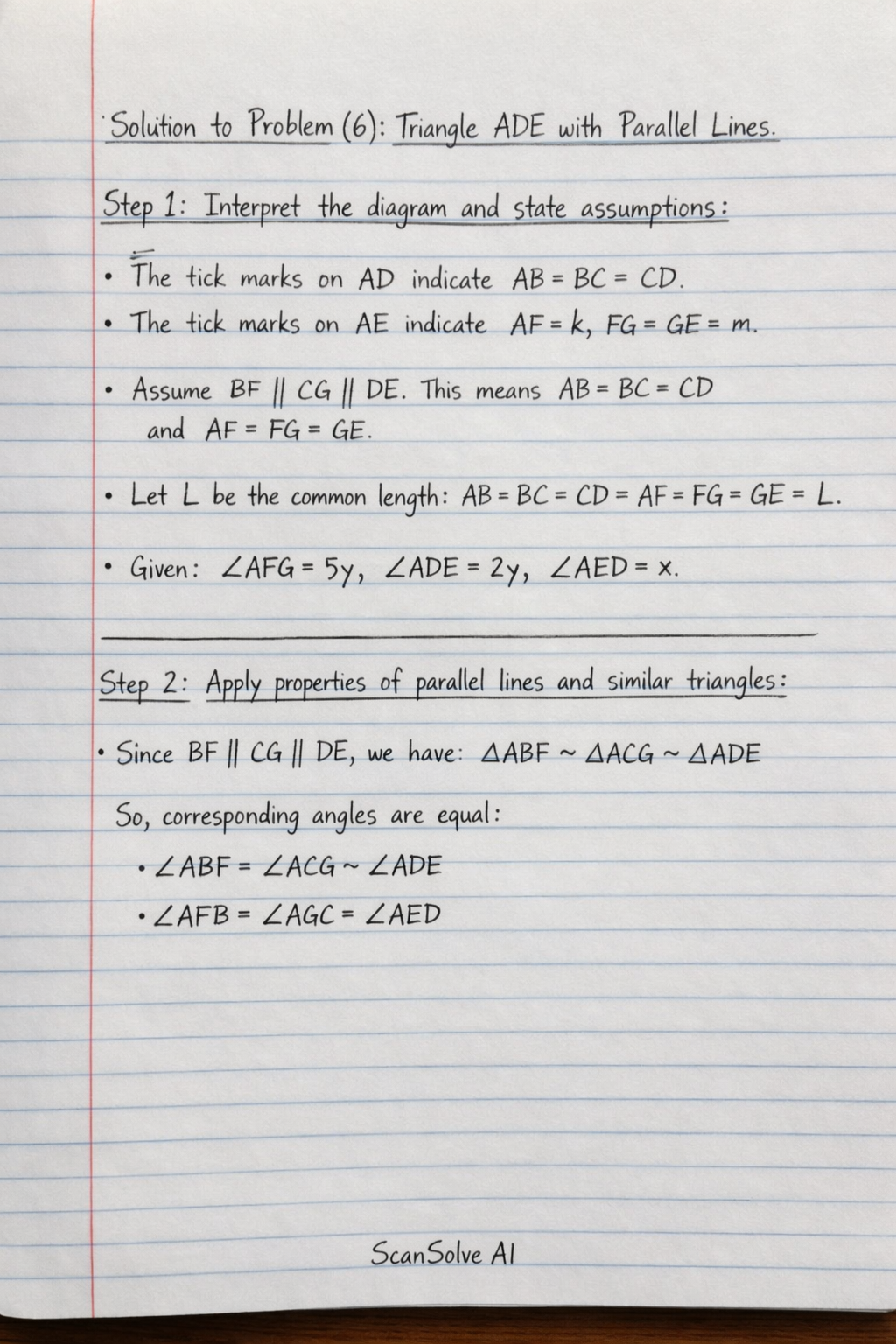 Handwritten step-by-step solution preview