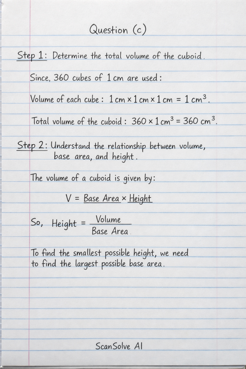 Handwritten step-by-step solution preview