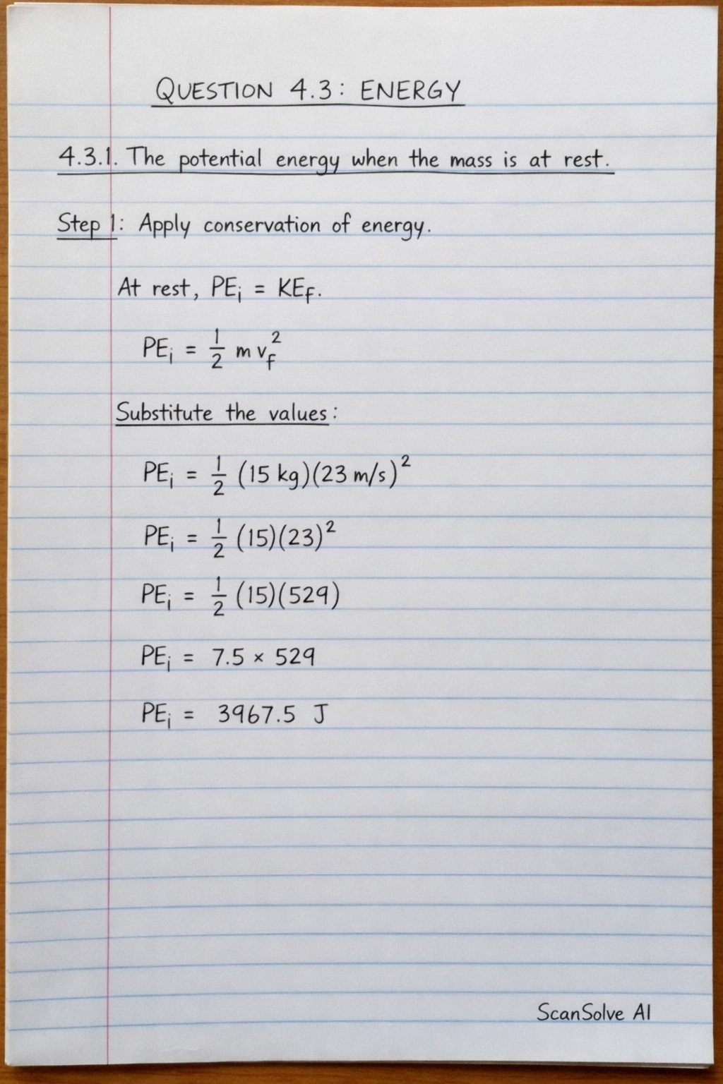 Handwritten step-by-step solution preview