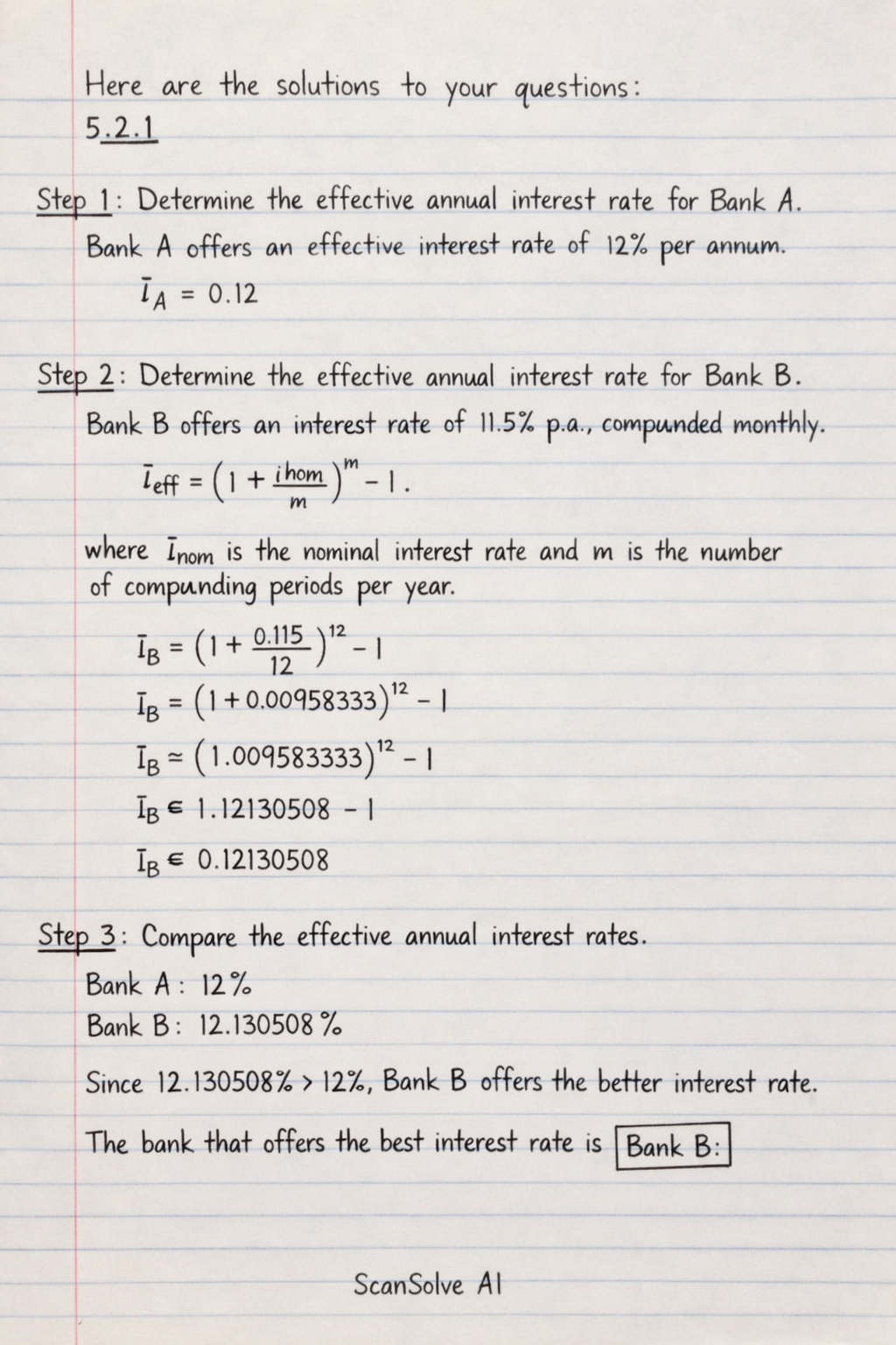 Handwritten step-by-step solution preview