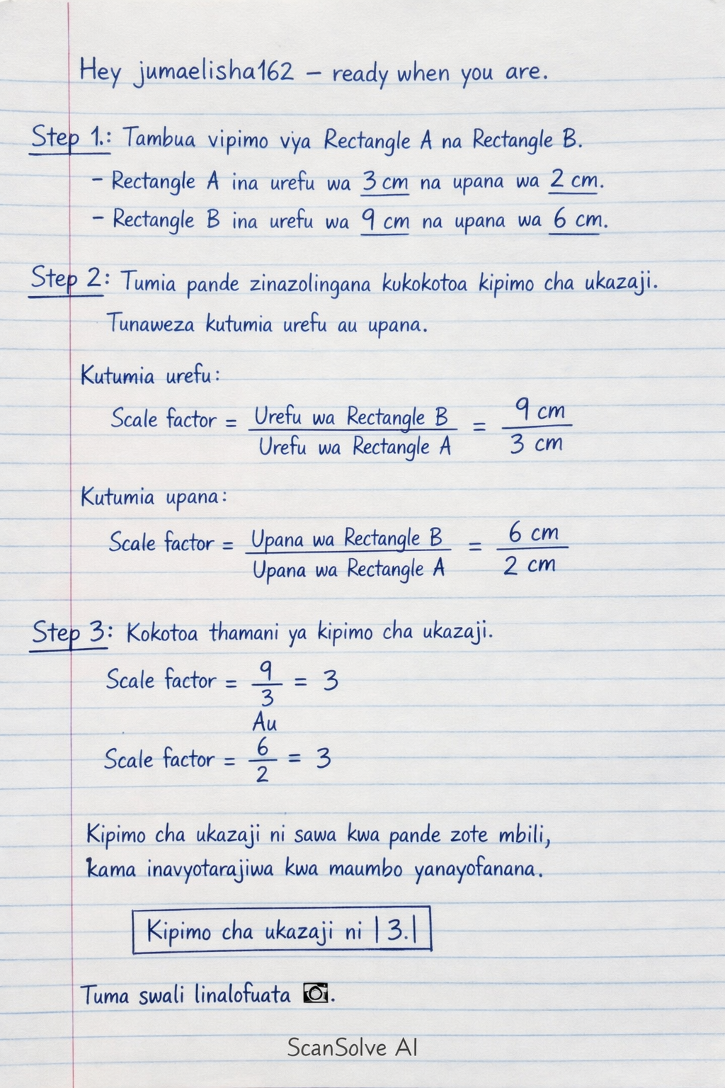 Handwritten step-by-step solution preview