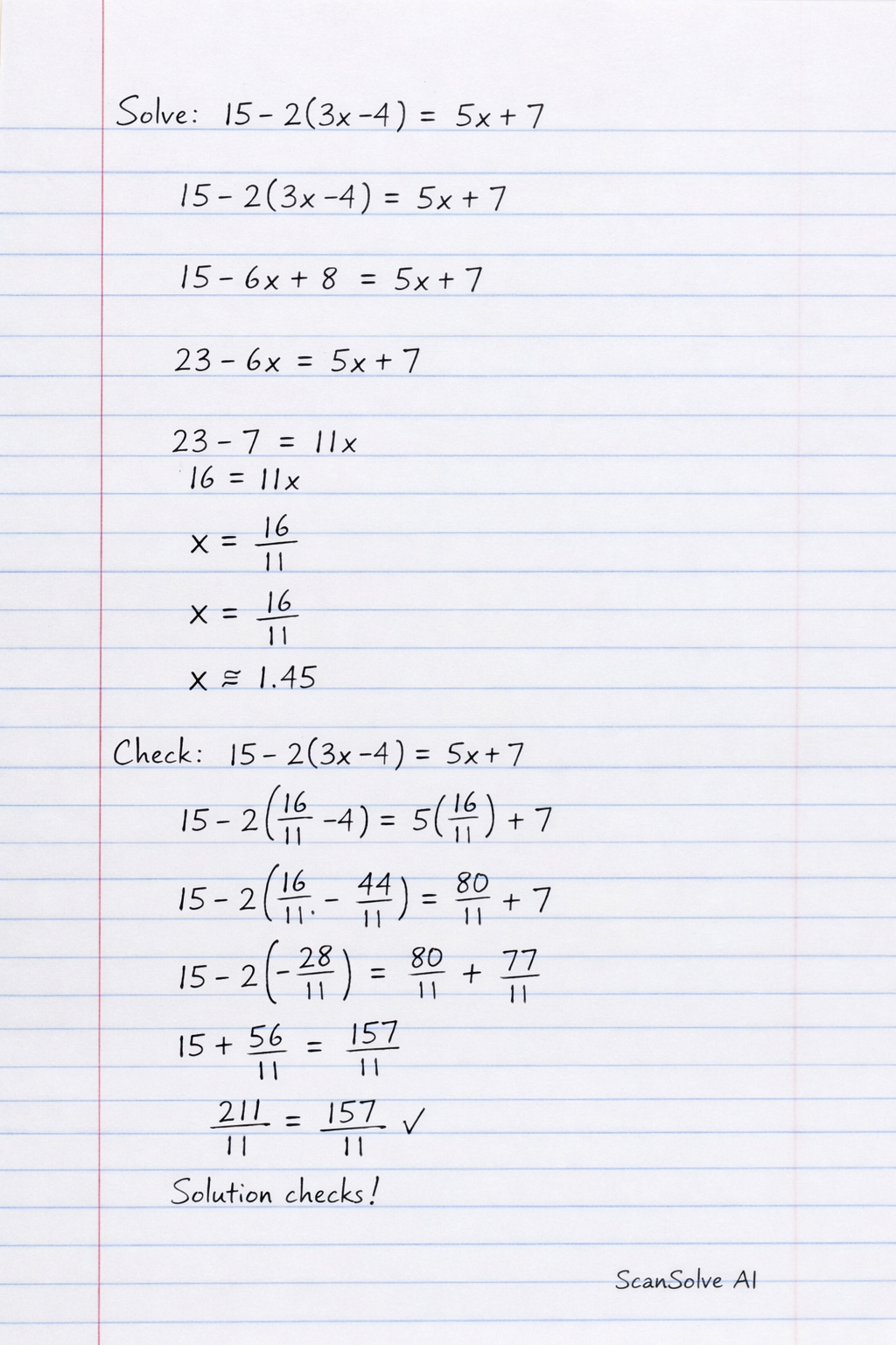 Handwritten step-by-step solution preview