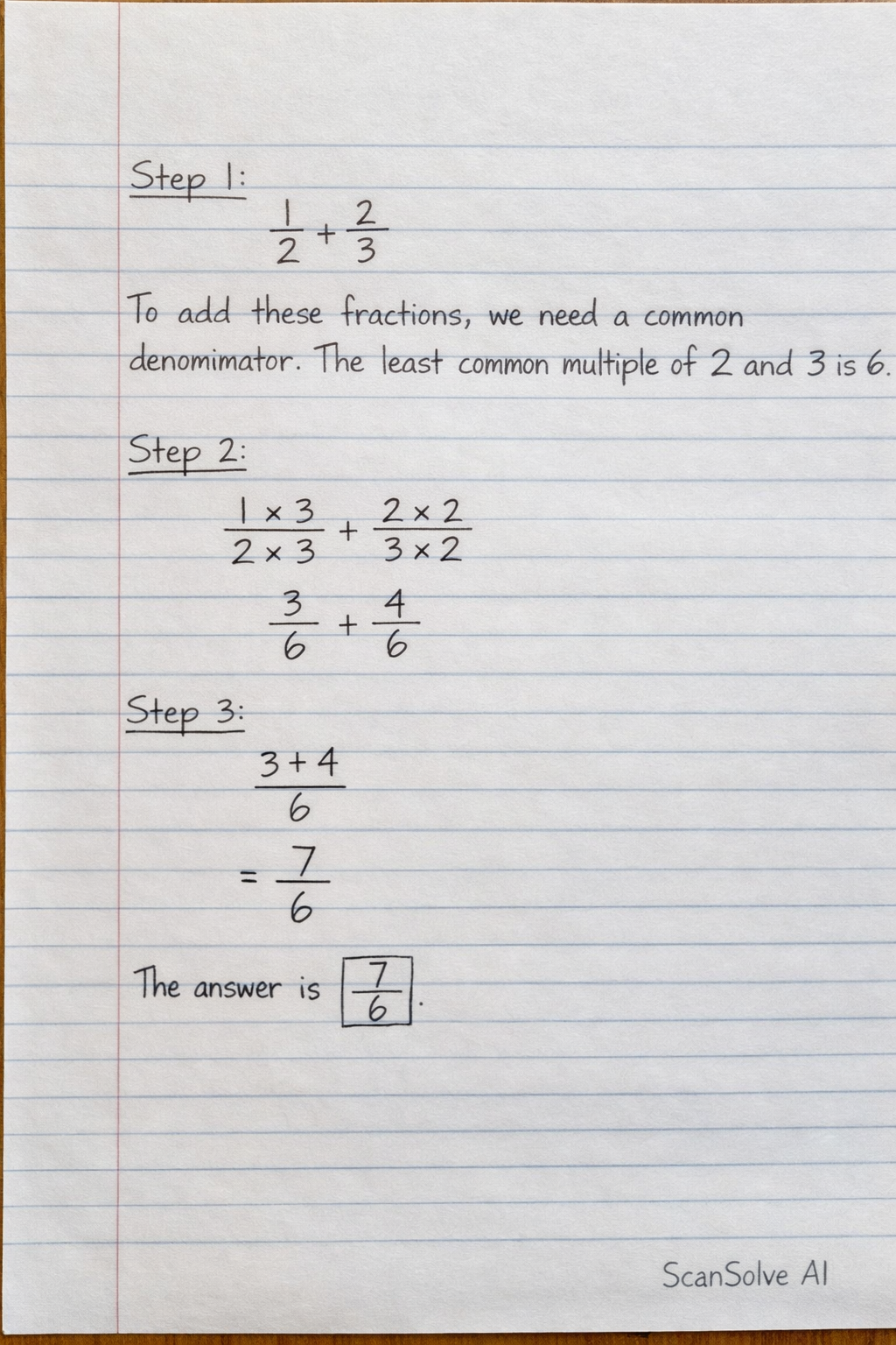 Handwritten step-by-step solution preview
