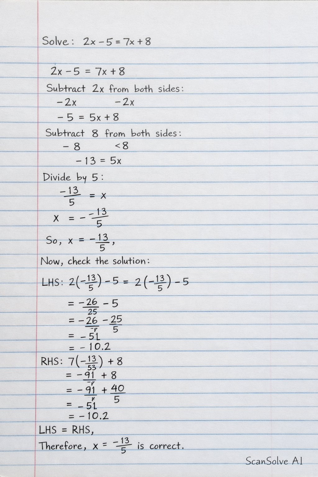 Handwritten step-by-step solution preview