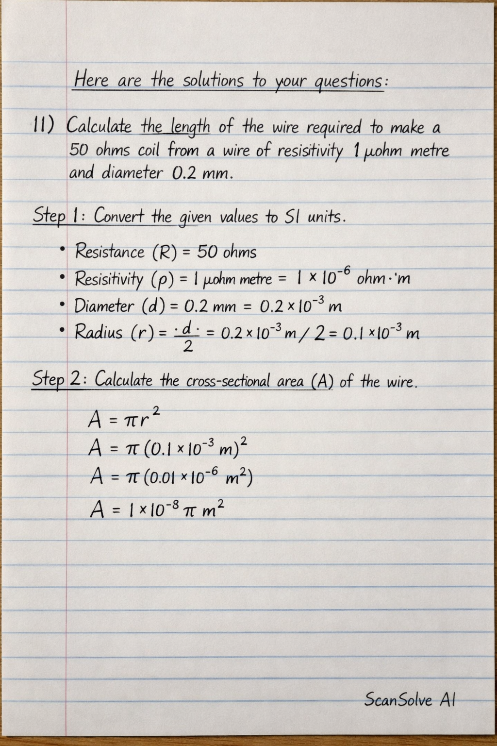 Handwritten step-by-step solution preview