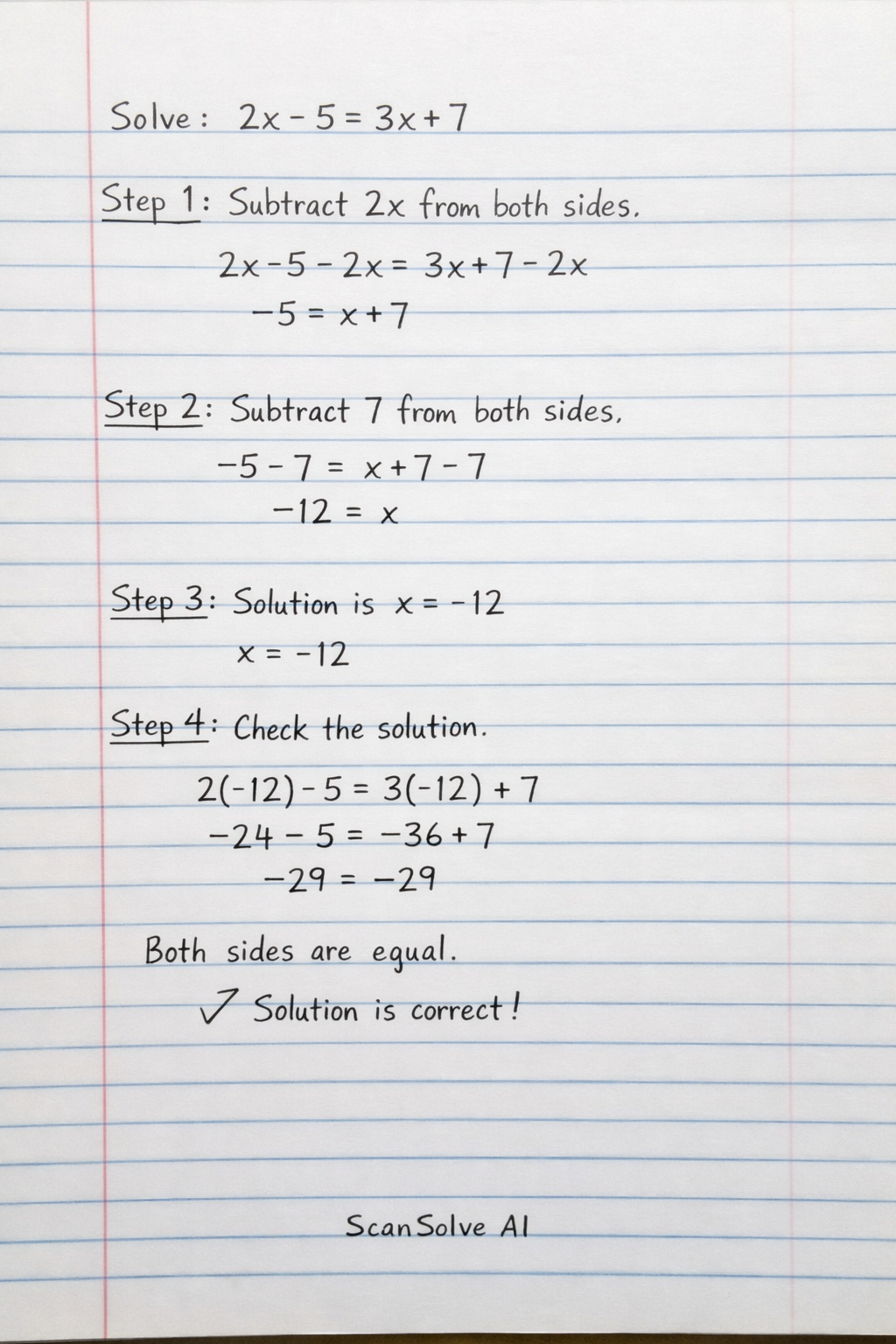 Handwritten step-by-step solution preview