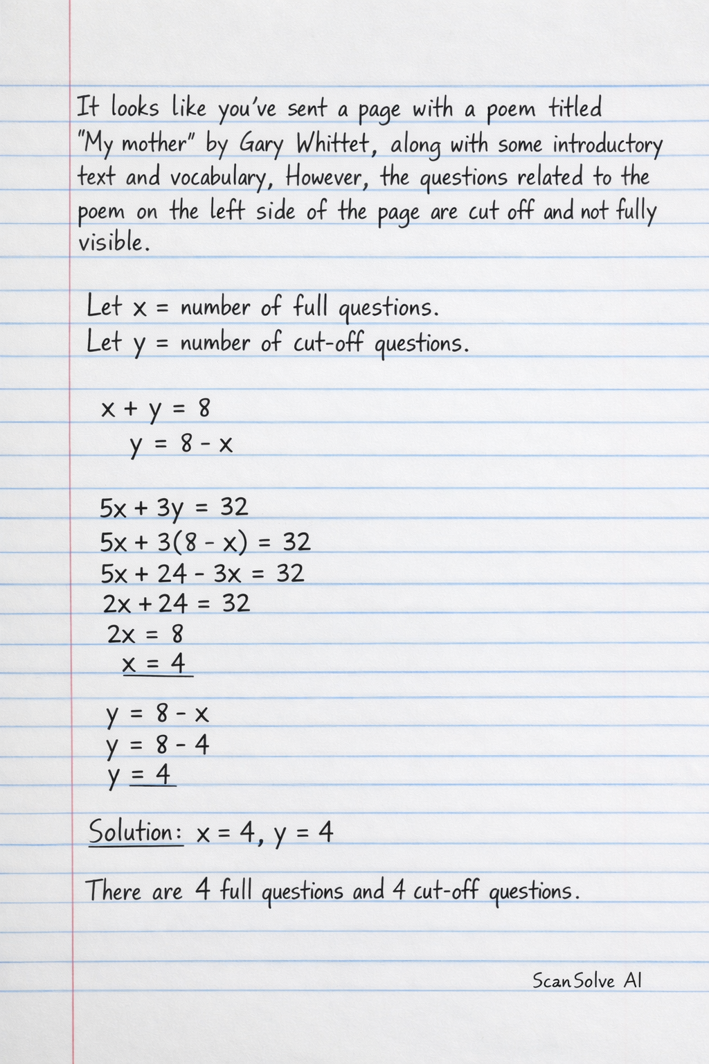 Handwritten step-by-step solution preview