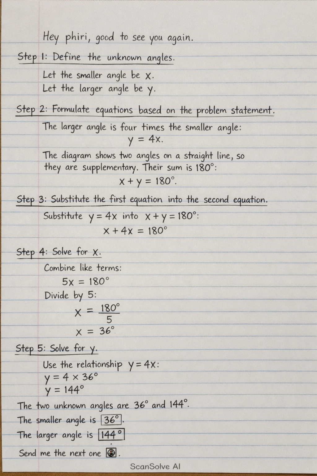 Handwritten step-by-step solution preview