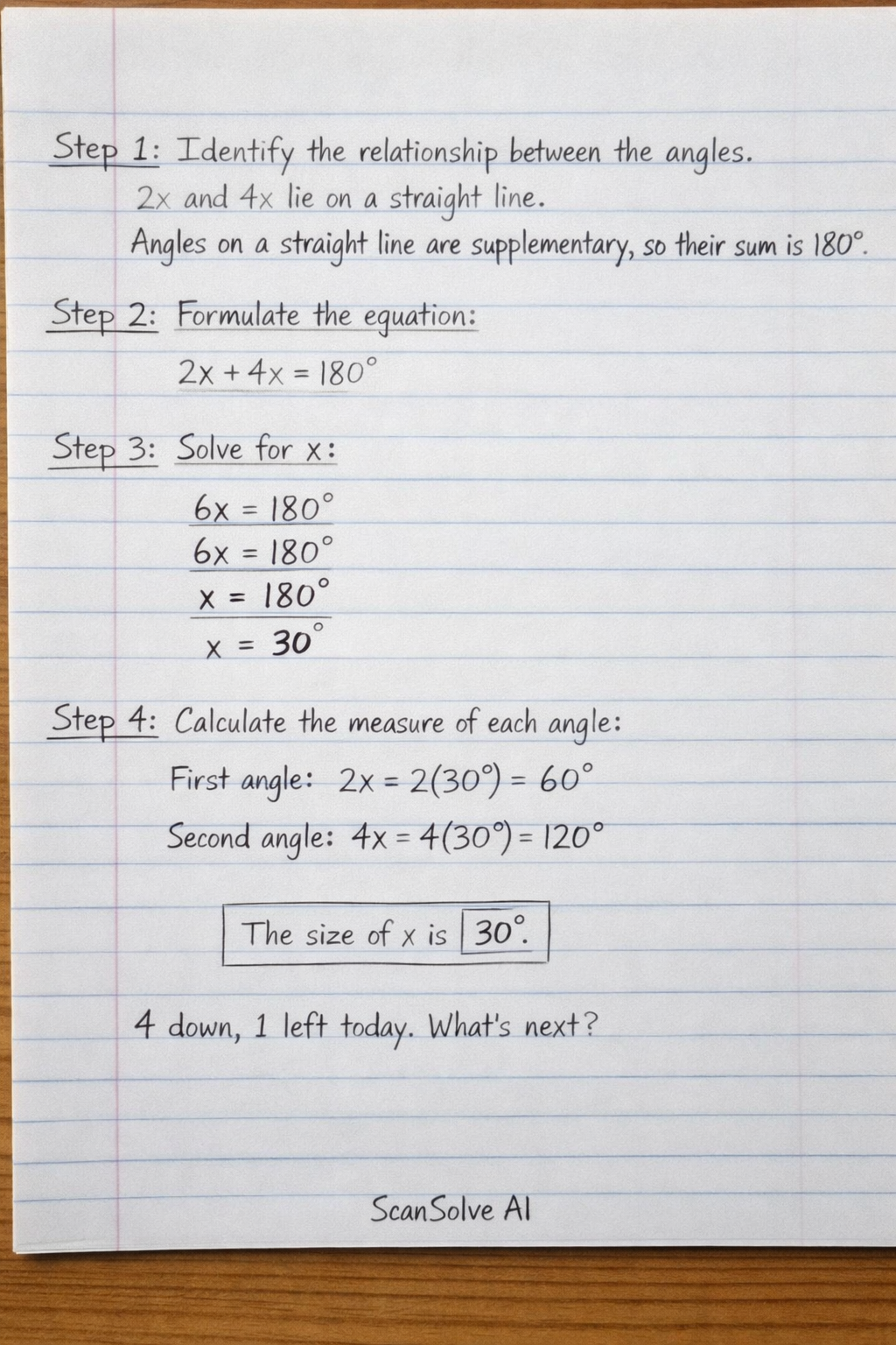 Handwritten step-by-step solution preview