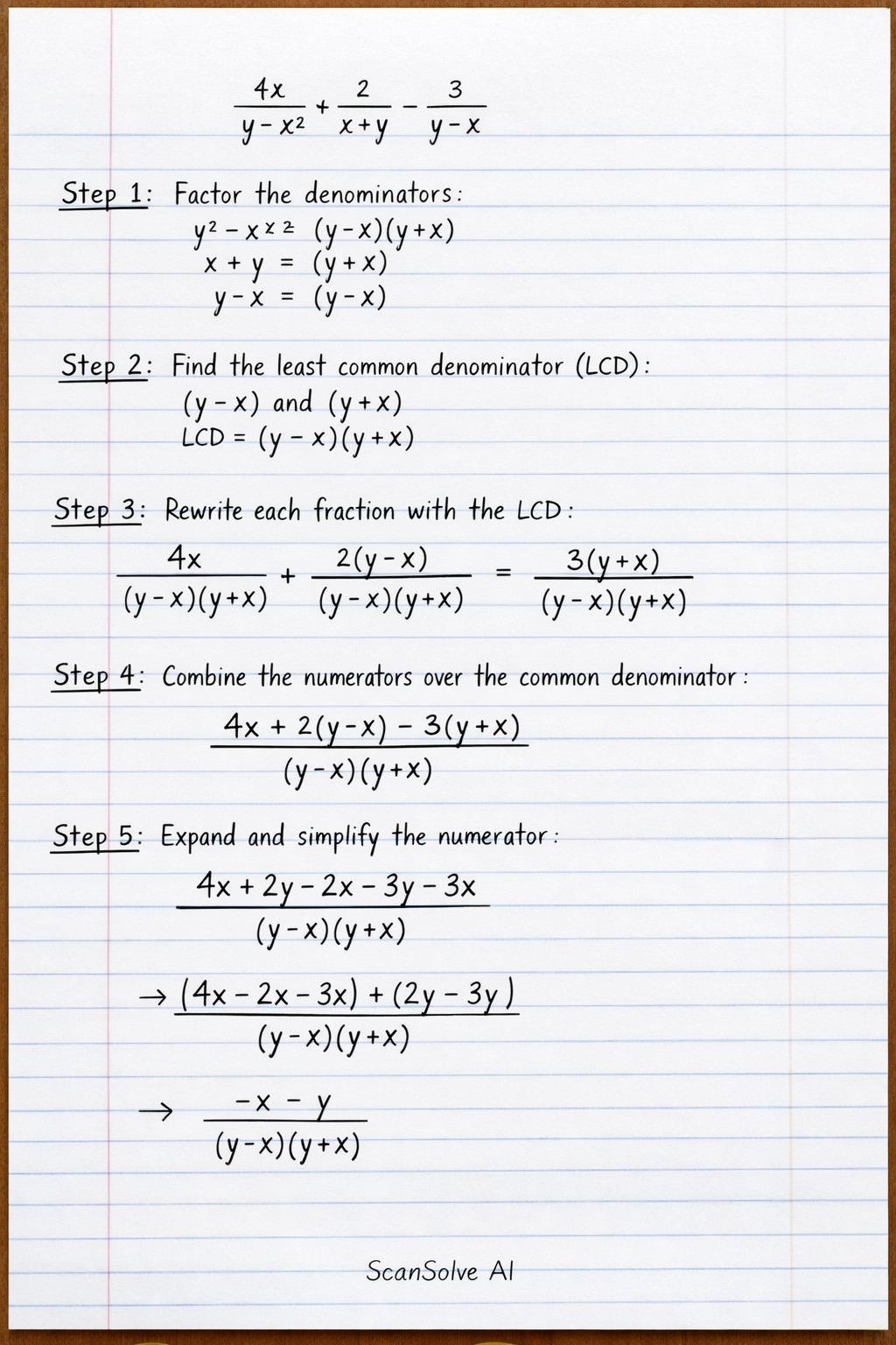 Handwritten step-by-step solution preview