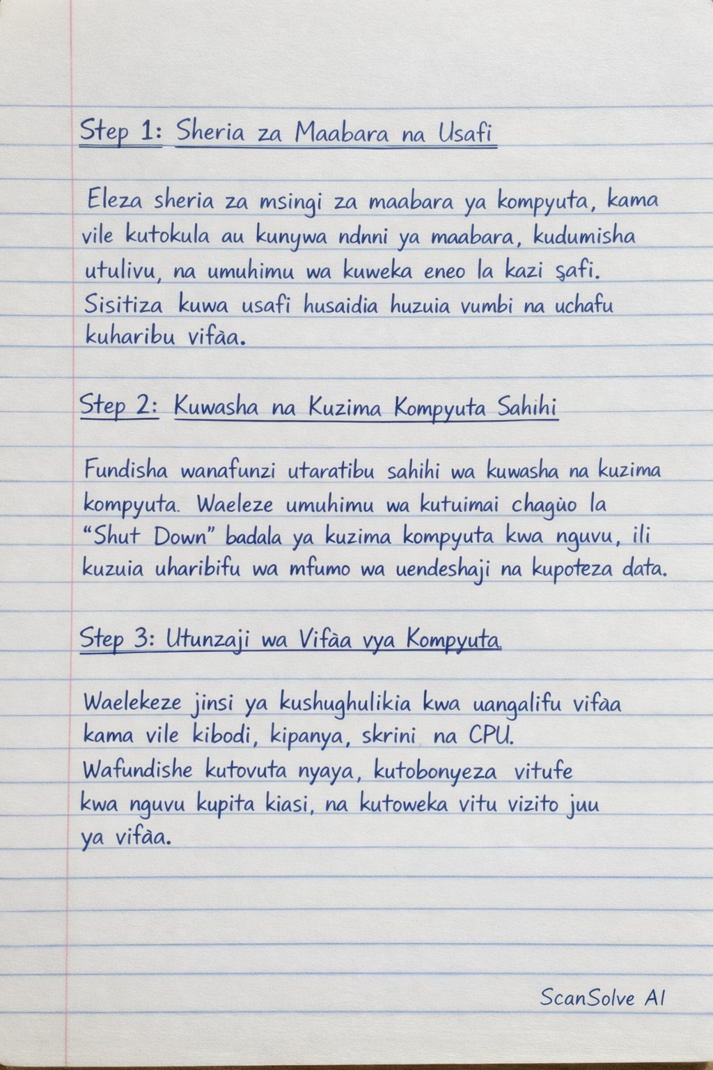 Handwritten step-by-step solution preview
