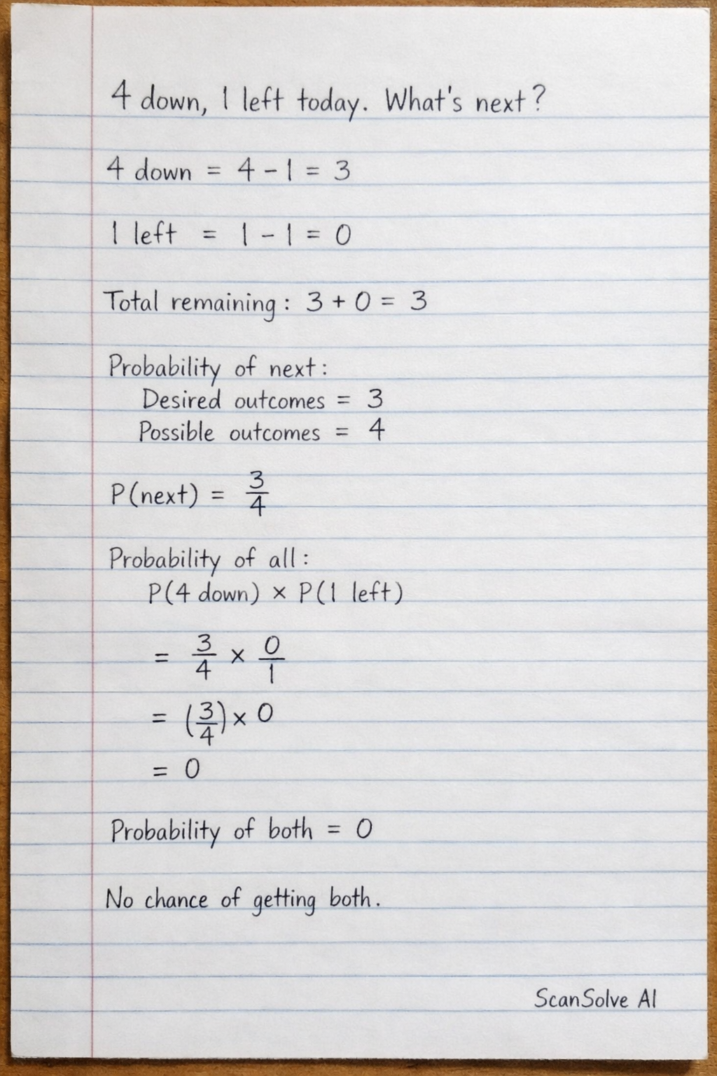 Handwritten step-by-step solution preview