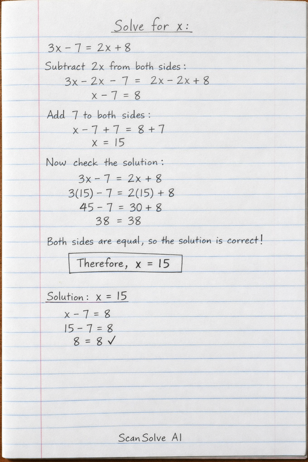 Handwritten step-by-step solution preview