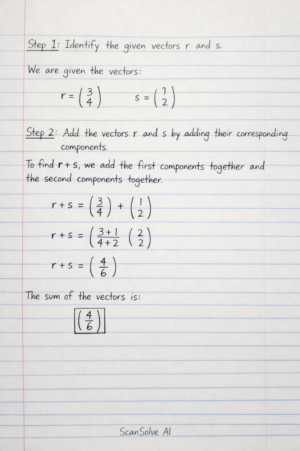 Handwritten step-by-step solution preview