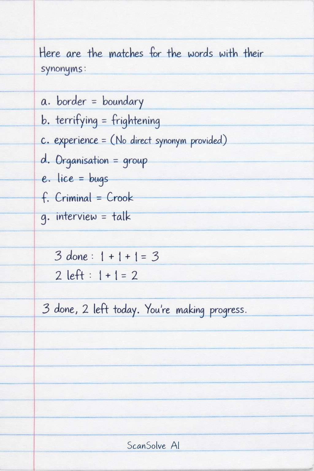 Handwritten step-by-step solution preview