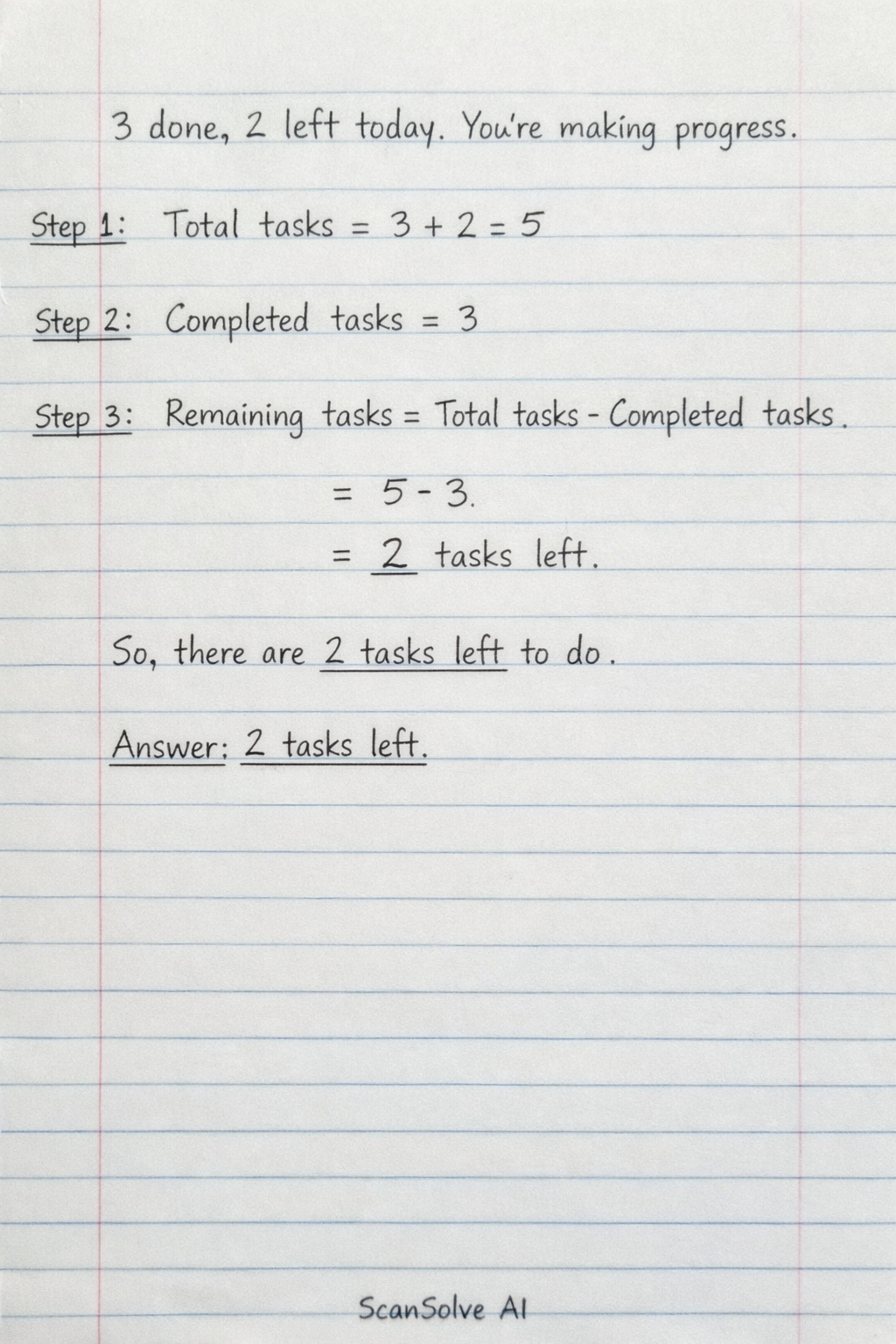 Handwritten step-by-step solution preview