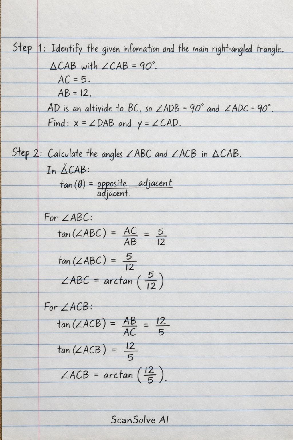 Handwritten step-by-step solution preview