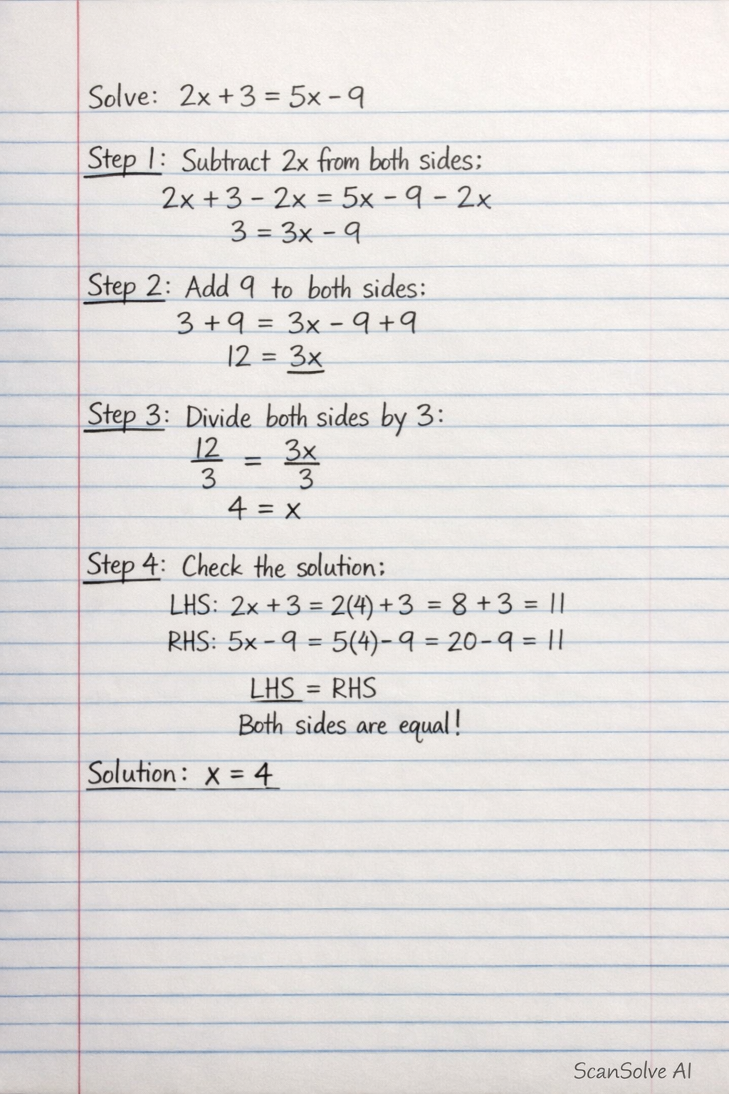 Handwritten step-by-step solution preview