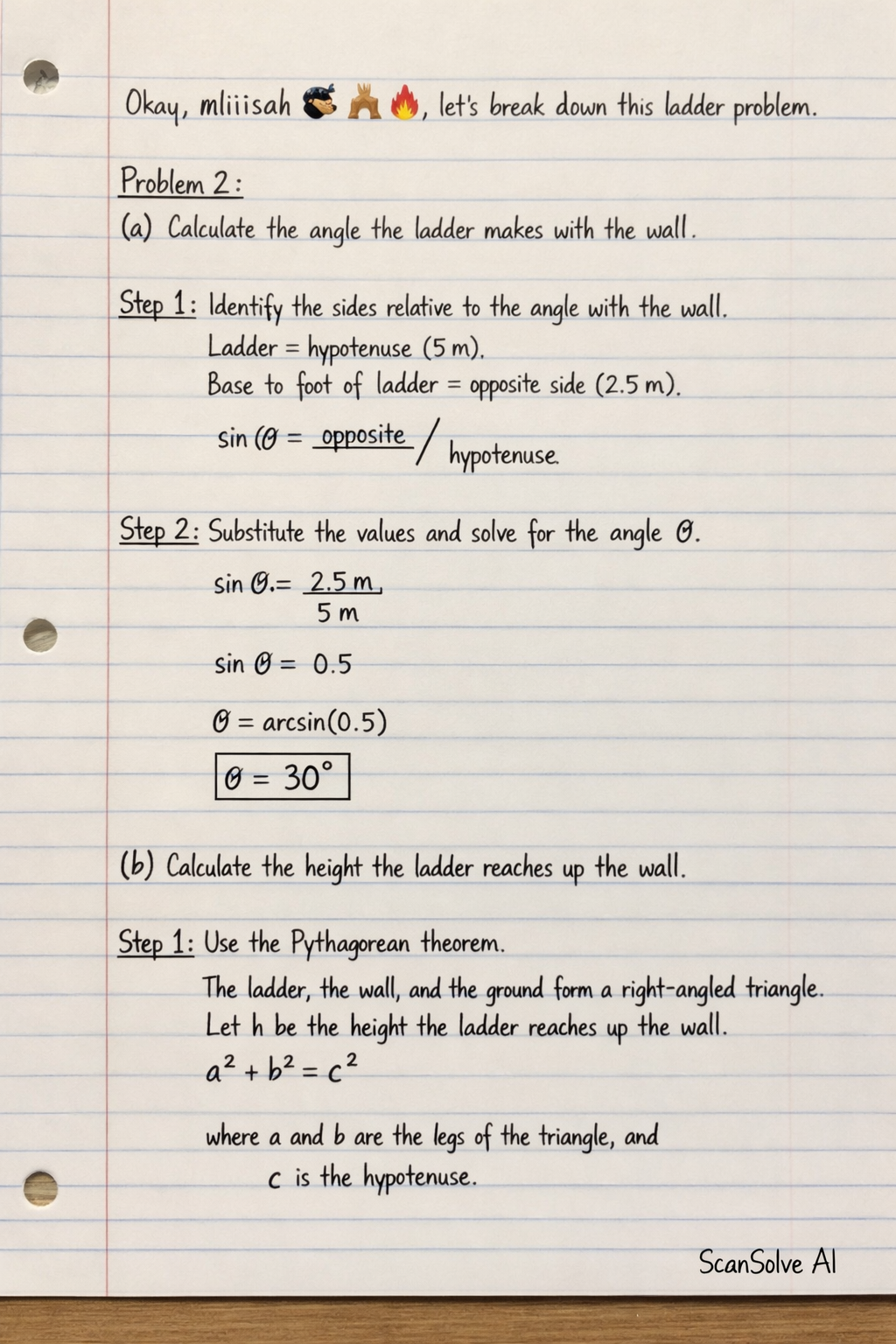 Handwritten step-by-step solution preview