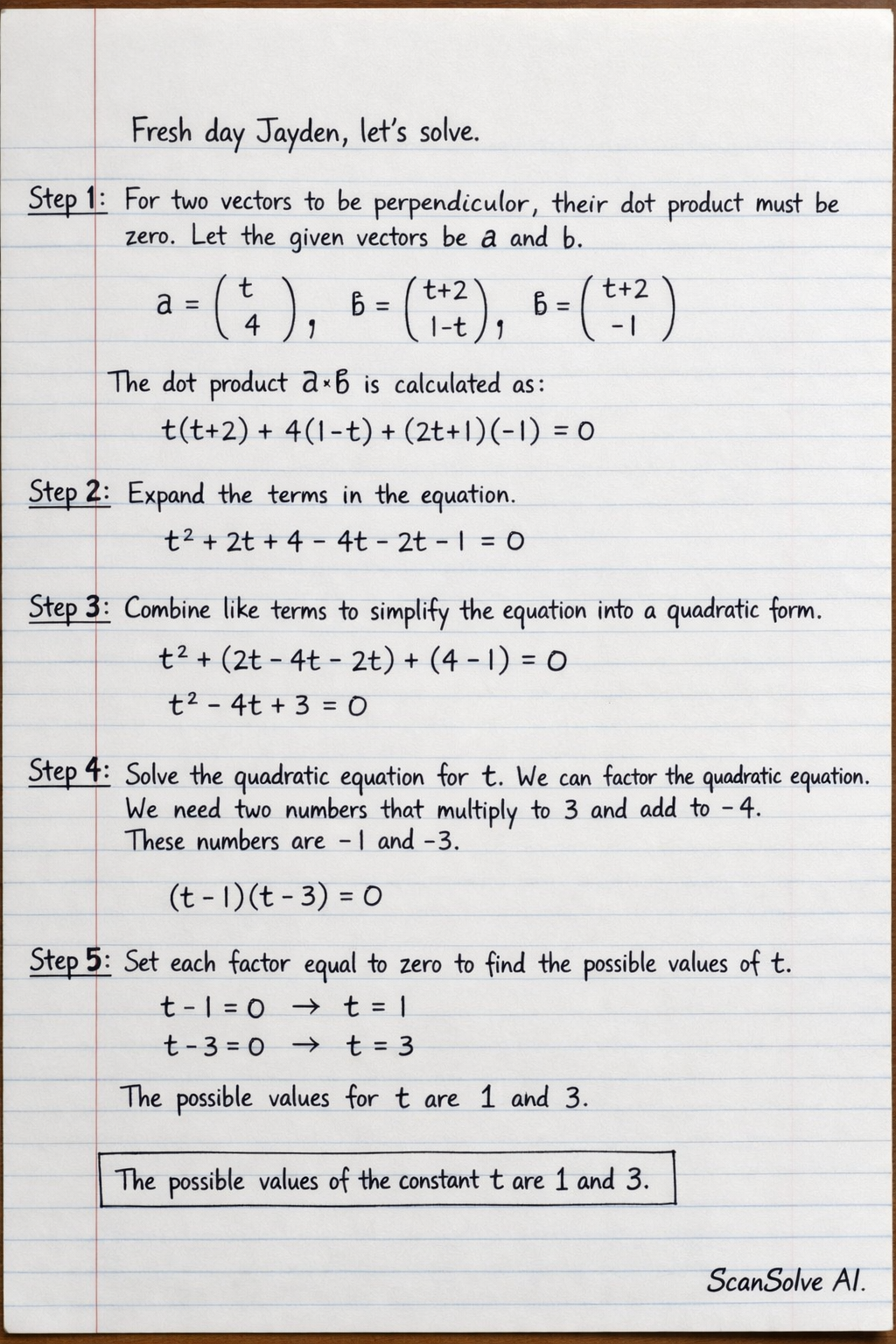 Handwritten step-by-step solution preview
