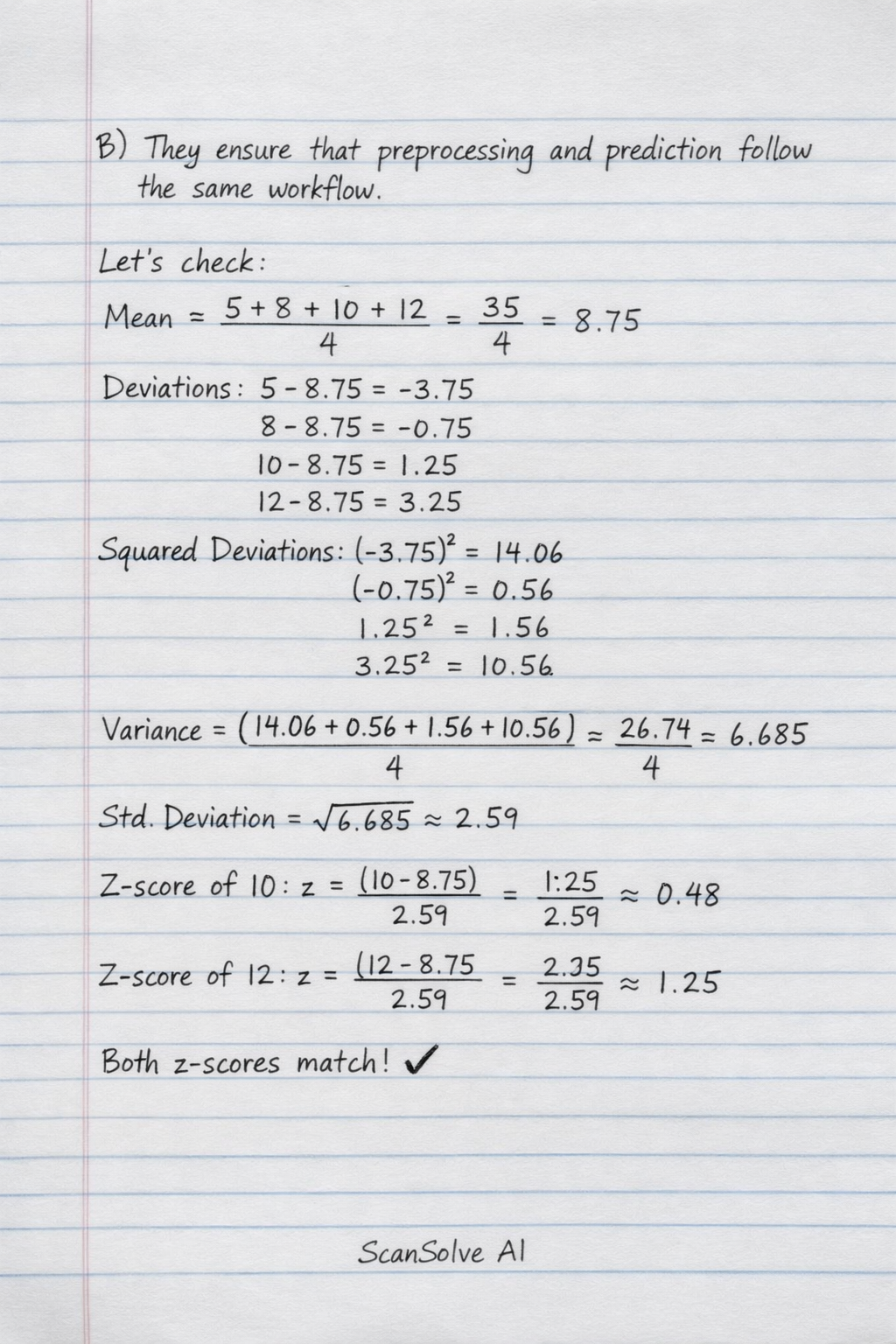 Handwritten step-by-step solution preview