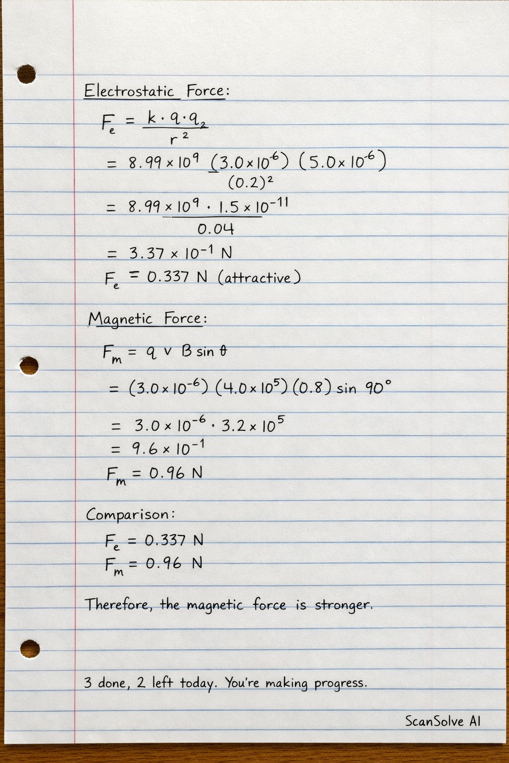Handwritten step-by-step solution preview