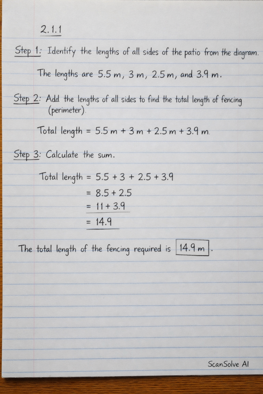 Handwritten step-by-step solution preview