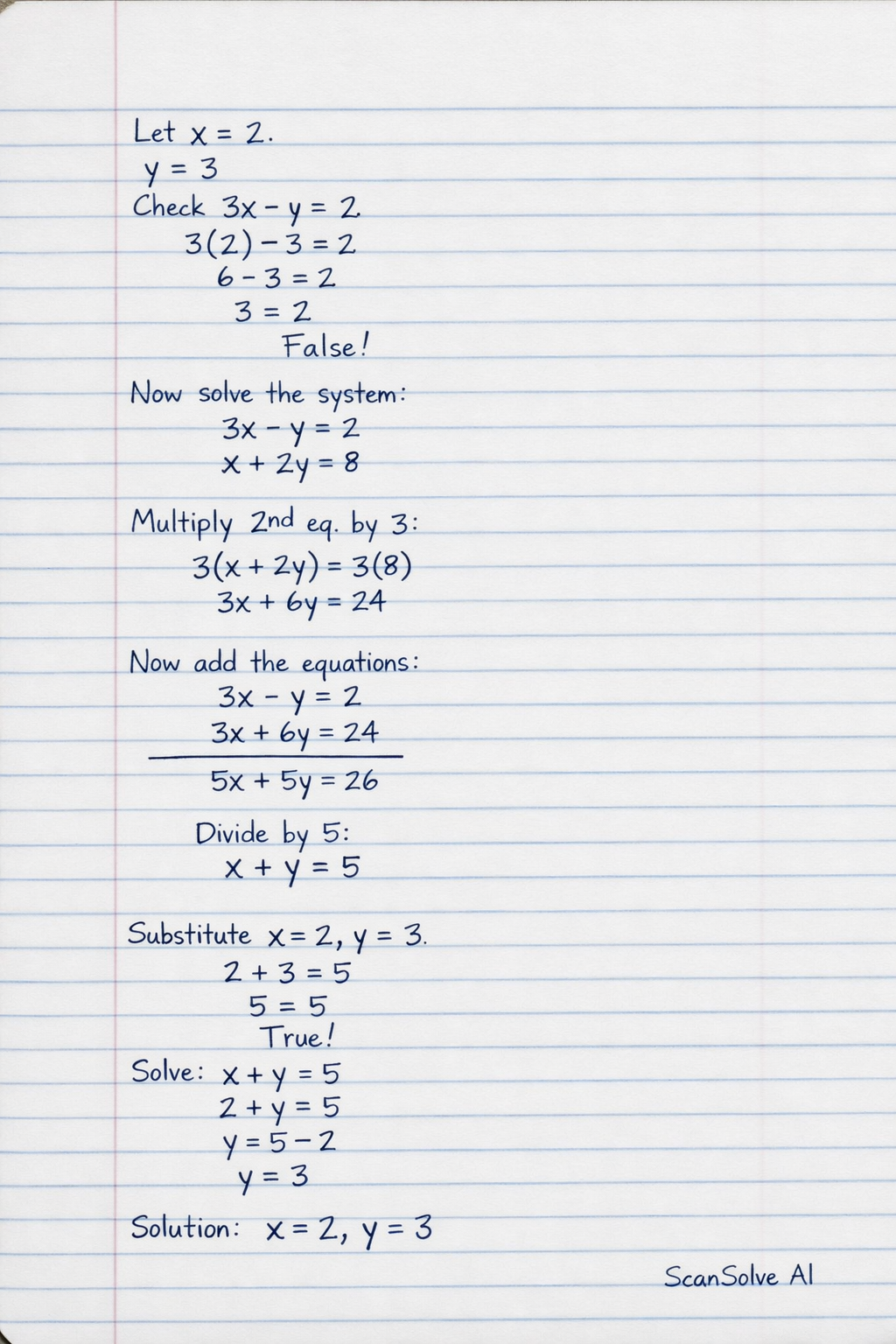 Handwritten step-by-step solution preview