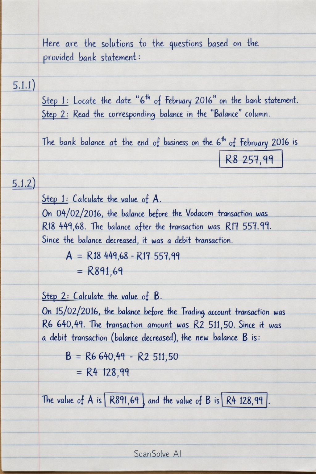 Handwritten step-by-step solution preview