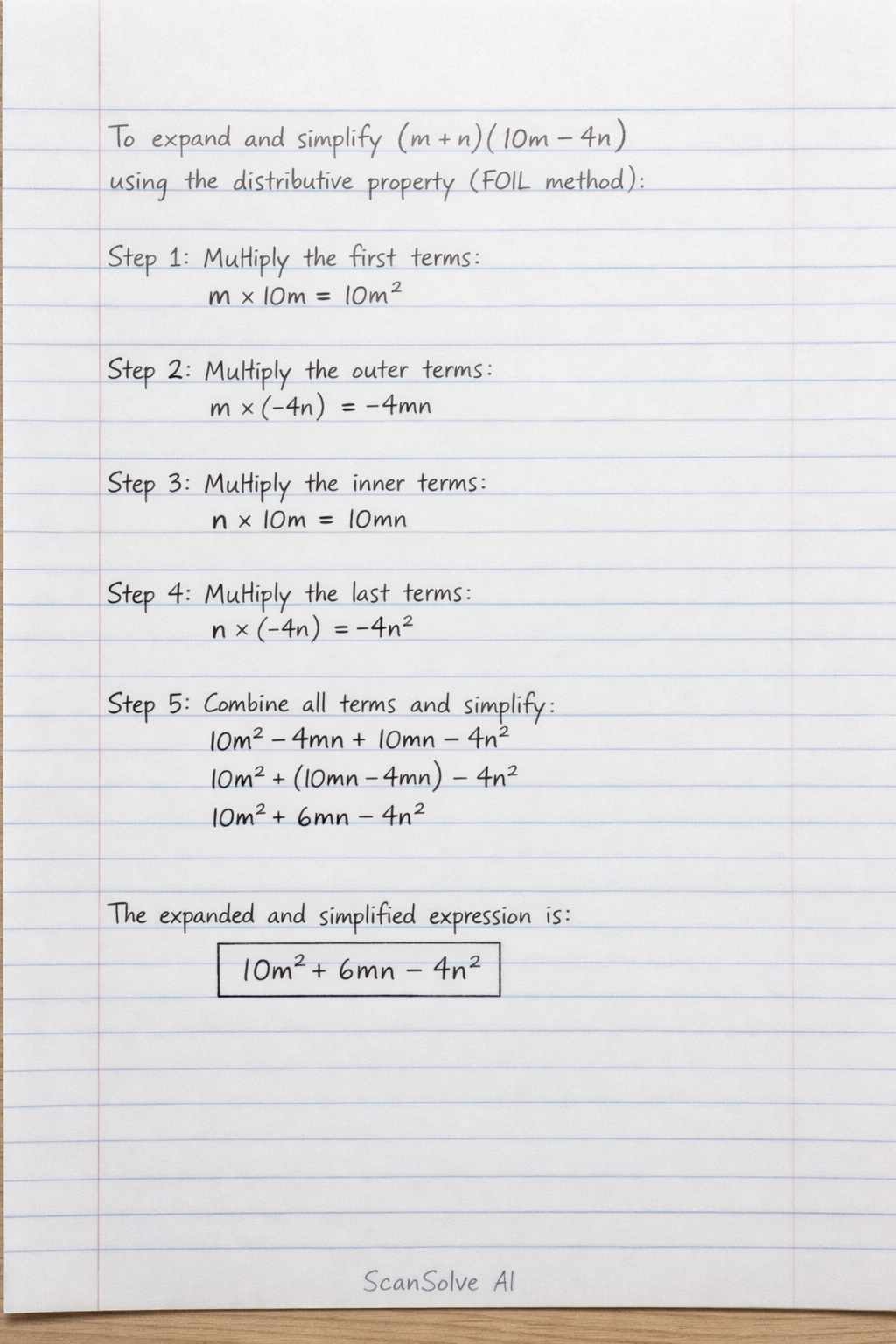 Handwritten step-by-step solution preview