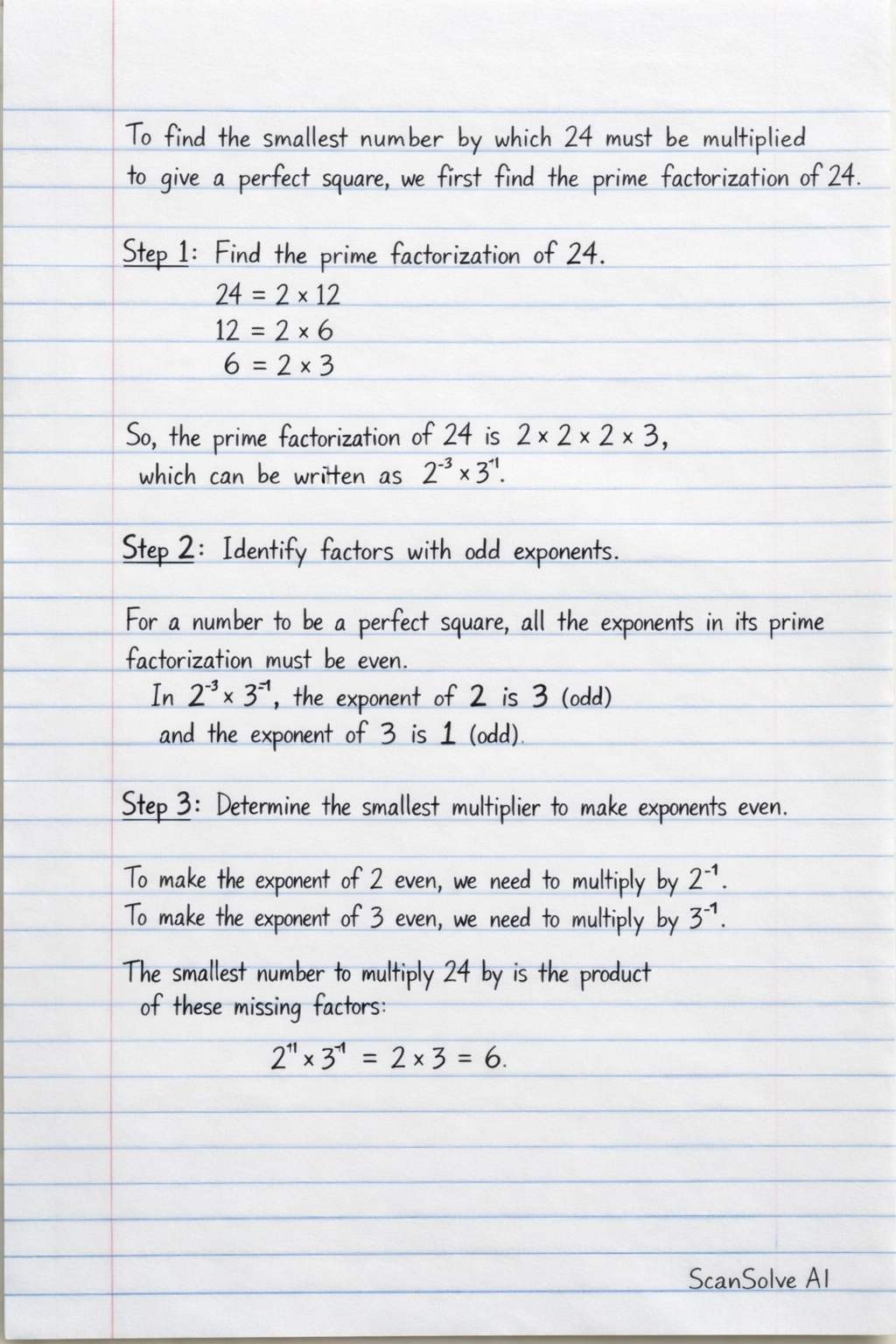 Handwritten step-by-step solution preview